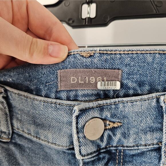 DL1961 Light Patchwork High Rise Vintage Ankle Patti Straight Jeans 26 - Picture 6 of 11